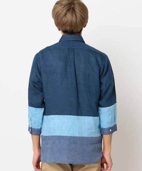 SHIPS JET BLUE(シップスジェットブルー)の「SHIPS JET BLUE: 3ブロック 7スリーブ レギュラーカラーシャツ(シャツ/ブラウス・メンズ・ネイビー/ピンク/オフホワイト・LARGE/MEDIUM/SMALL/X-SMALL)」の10枚目の写真