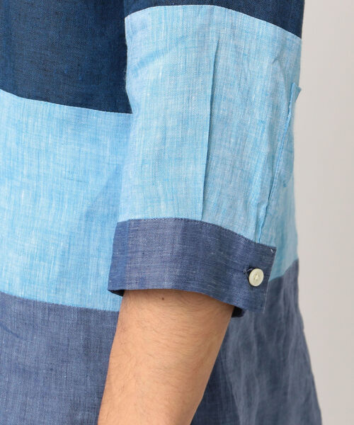 SHIPS JET BLUE(シップスジェットブルー)の「SHIPS JET BLUE: 3ブロック 7スリーブ レギュラーカラーシャツ(シャツ/ブラウス・メンズ・ネイビー/ピンク/オフホワイト・LARGE/MEDIUM/SMALL/X-SMALL)」の8枚目の写真