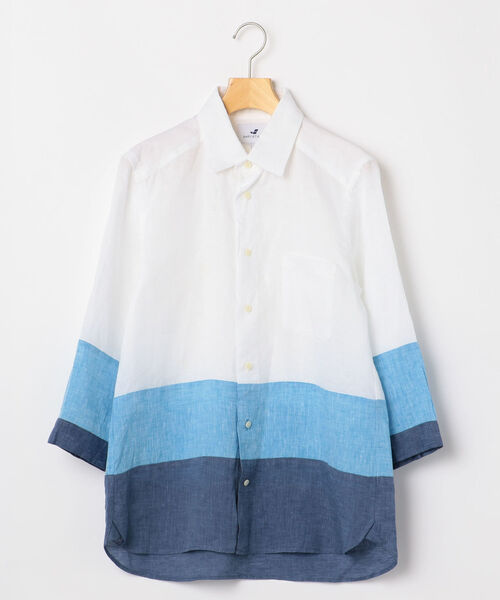 SHIPS JET BLUE(シップスジェットブルー)の「SHIPS JET BLUE: 3ブロック 7スリーブ レギュラーカラーシャツ(シャツ/ブラウス・メンズ・ネイビー/ピンク/オフホワイト・LARGE/MEDIUM/SMALL/X-SMALL)」の6枚目の写真