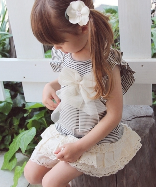 Rora（ローラ）の「プリン カンカンキュロットスカート（スカート・キッズ・キナリ・120cm/130cm/110cm/100cm/90㎝/140cm/150cm）」の2枚目の写真