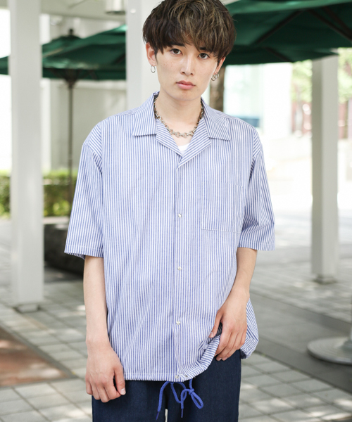 kutir(クティール)の「coach shirts / コーチシャツ オープンカラーシャツブルゾン(シャツ/ブラウス・メンズ・ブラック/ブラウン/サックスブルー・MEDIUM/LARGE)」の3枚目の写真