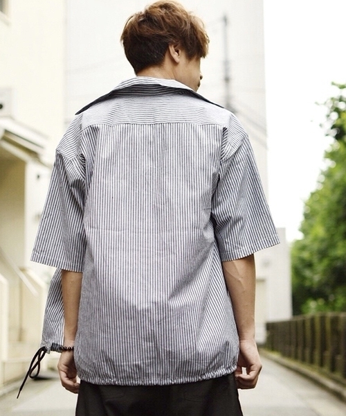 kutir(クティール)の「coach shirts / コーチシャツ オープンカラーシャツブルゾン(シャツ/ブラウス・メンズ・ブラック/ブラウン/サックスブルー・MEDIUM/LARGE)」の5枚目の写真