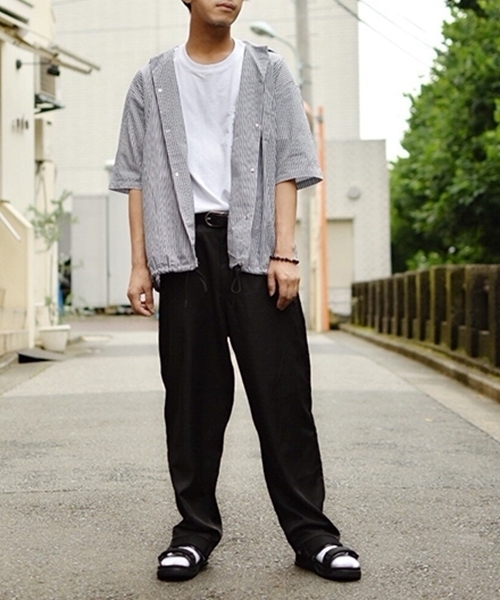 kutir(クティール)の「coach shirts / コーチシャツ オープンカラーシャツブルゾン(シャツ/ブラウス・メンズ・ブラック/ブラウン/サックスブルー・MEDIUM/LARGE)」の6枚目の写真