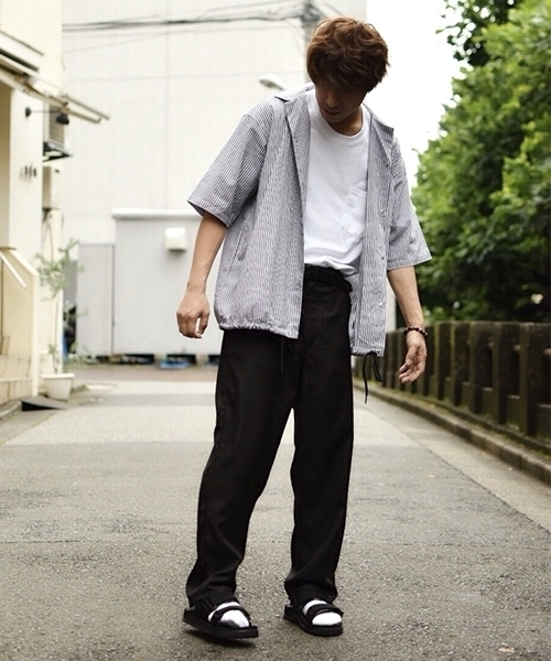 kutir(クティール)の「coach shirts / コーチシャツ オープンカラーシャツブルゾン(シャツ/ブラウス・メンズ・ブラック/ブラウン/サックスブルー・MEDIUM/LARGE)」の7枚目の写真