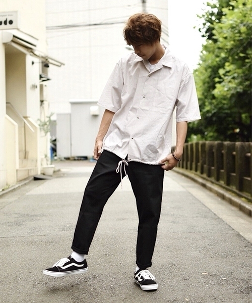 kutir(クティール)の「coach shirts / コーチシャツ オープンカラーシャツブルゾン(シャツ/ブラウス・メンズ・ブラック/ブラウン/サックスブルー・MEDIUM/LARGE)」の13枚目の写真