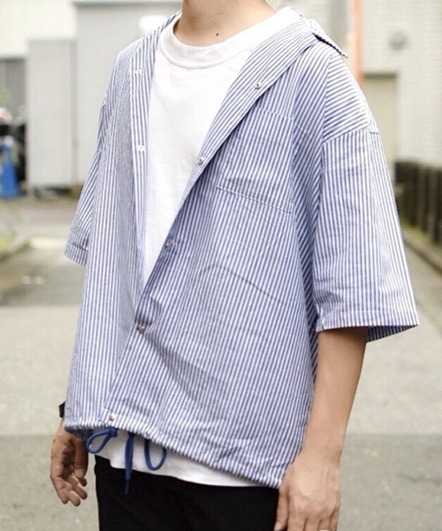 kutir(クティール)の「coach shirts / コーチシャツ オープンカラーシャツブルゾン(シャツ/ブラウス・メンズ・ブラック/ブラウン/サックスブルー・MEDIUM/LARGE)」の16枚目の写真