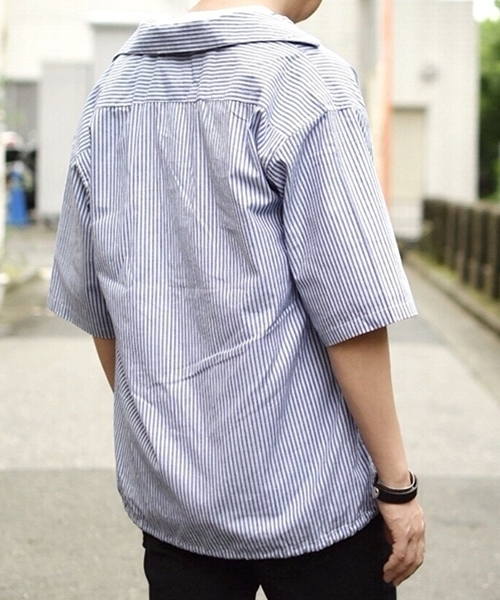 kutir(クティール)の「coach shirts / コーチシャツ オープンカラーシャツブルゾン(シャツ/ブラウス・メンズ・ブラック/ブラウン/サックスブルー・MEDIUM/LARGE)」の17枚目の写真