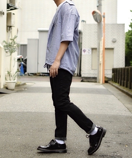 kutir(クティール)の「coach shirts / コーチシャツ オープンカラーシャツブルゾン(シャツ/ブラウス・メンズ・ブラック/ブラウン/サックスブルー・MEDIUM/LARGE)」の19枚目の写真