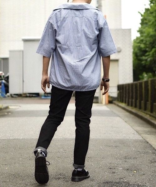 kutir(クティール)の「coach shirts / コーチシャツ オープンカラーシャツブルゾン(シャツ/ブラウス・メンズ・ブラック/ブラウン/サックスブルー・MEDIUM/LARGE)」の20枚目の写真