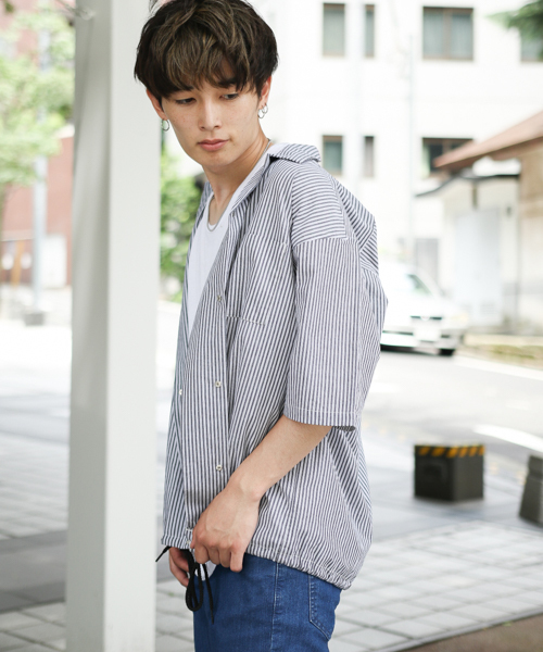 kutir(クティール)の「coach shirts / コーチシャツ オープンカラーシャツブルゾン(シャツ/ブラウス・メンズ・ブラック/ブラウン/サックスブルー・MEDIUM/LARGE)」の21枚目の写真