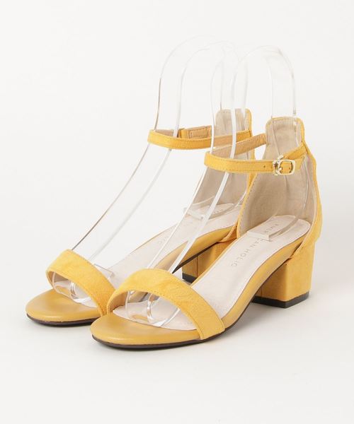 AMERICAN HOLIC（アメリカンホリック）の「・太ヒールサンダル（サンダル・レディース・ピンク/ベージュ/イエロー/ブラック/ロイヤルブルー・M/S/L）」の4枚目の写真