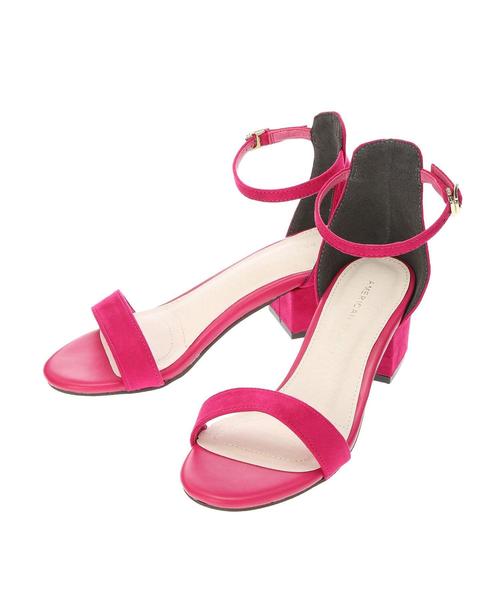 AMERICAN HOLIC（アメリカンホリック）の「・太ヒールサンダル（サンダル・レディース・ピンク/ベージュ/イエロー/ブラック/ロイヤルブルー・M/S/L）」の7枚目の写真