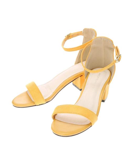 AMERICAN HOLIC（アメリカンホリック）の「・太ヒールサンダル（サンダル・レディース・ピンク/ベージュ/イエロー/ブラック/ロイヤルブルー・M/S/L）」の9枚目の写真