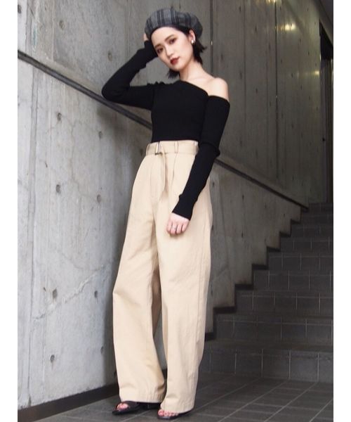 MURUA（ムルーア）の「シックチェックベレー（ハンチング/ベレー帽・レディース・ブラック/ベージュ・FREE）」の3枚目の写真