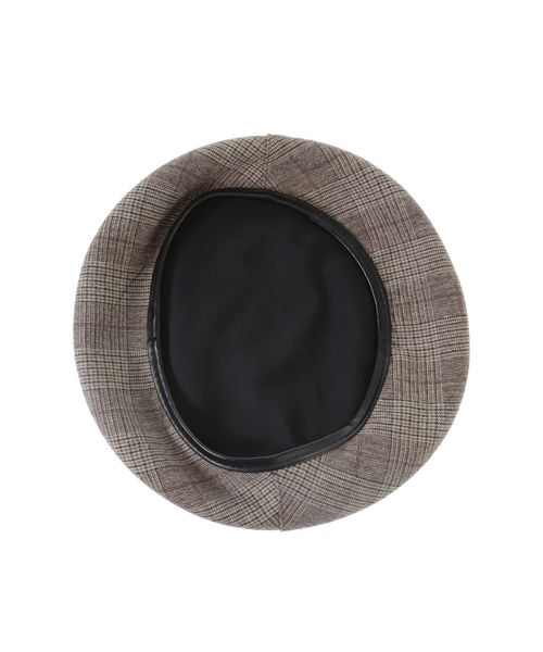 MURUA（ムルーア）の「シックチェックベレー（ハンチング/ベレー帽・レディース・ブラック/ベージュ・FREE）」の7枚目の写真