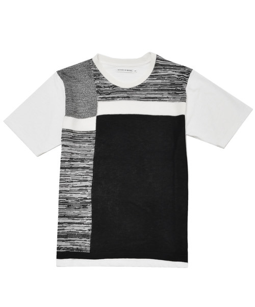 MinoriTY(マイノリティ)の「スラブ天竺×ニットブロッキングT(Tシャツ/カットソー・メンズ・ホワイト/ネイビー/グレー・M/L)」の10枚目の写真