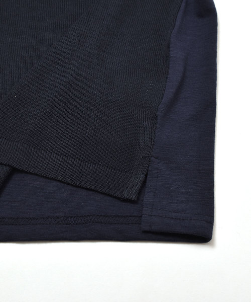 MinoriTY(マイノリティ)の「スラブ天竺×ニットブロッキングT(Tシャツ/カットソー・メンズ・ホワイト/ネイビー/グレー・M/L)」の15枚目の写真