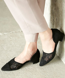 KOBE LETTUCE | サイドカット3cmヒールポインテッドトゥチュールパンプス＊レディース/シューズ[I1611]神戸レタス(パンプス)