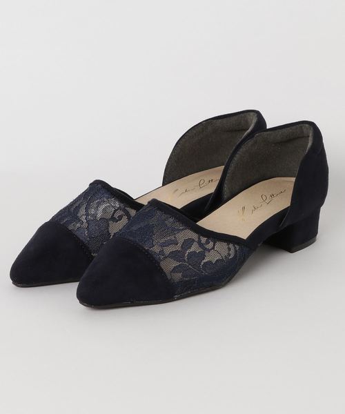 KOBE LETTUCE（コウベレタス）の「サイドカット3cmヒールポインテッドトゥチュールパンプス＊レディース/シューズ[I1611]神戸レタス（パンプス・レディース・ドット/ベージュ系その他/ブルー系その他/ブラック系その他・L/LL/M/S）」の9枚目の写真