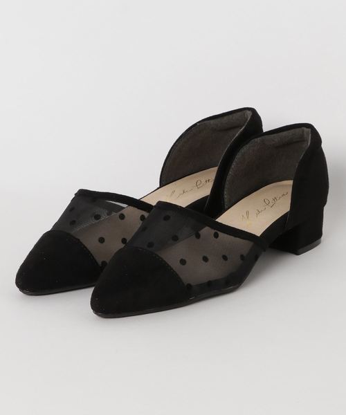 KOBE LETTUCE（コウベレタス）の「サイドカット3cmヒールポインテッドトゥチュールパンプス＊レディース/シューズ[I1611]神戸レタス（パンプス・レディース・ドット/ベージュ系その他/ブルー系その他/ブラック系その他・L/LL/M/S）」の10枚目の写真