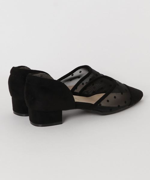 KOBE LETTUCE（コウベレタス）の「サイドカット3cmヒールポインテッドトゥチュールパンプス＊レディース/シューズ[I1611]神戸レタス（パンプス・レディース・ドット/ベージュ系その他/ブルー系その他/ブラック系その他・L/LL/M/S）」の5枚目の写真