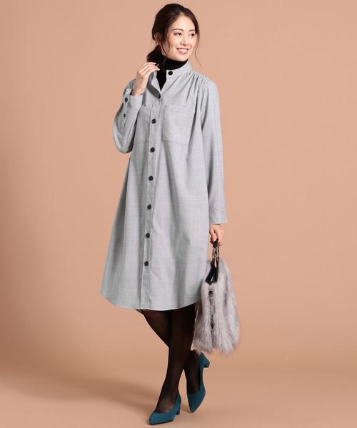 Icb アイシービー の Domani10月号掲載 Silky Wool シャツドレス シャツワンピース Wear