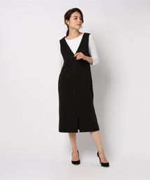 YECCA VECCA | P.Vネックジャンスカ(ワンピース)