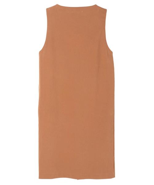 YECCA VECCA（イェッカヴェッカ）の「P.Vネックジャンスカ（ワンピース・レディース・ブラック/カーキ/キャメル・FREE）」の9枚目の写真