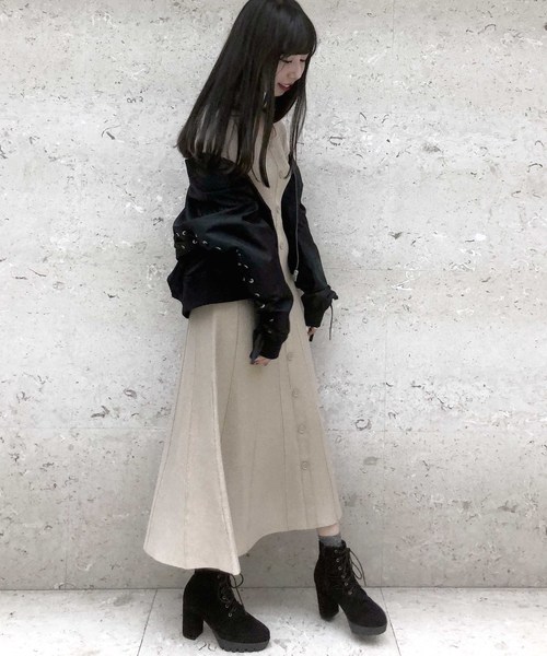 archives（アルシーヴ）の「ラメ二重臼ニットワンピース（ワンピース・レディース・ブラック/ベージュ/ピンク・MEDIUM）」の10枚目の写真