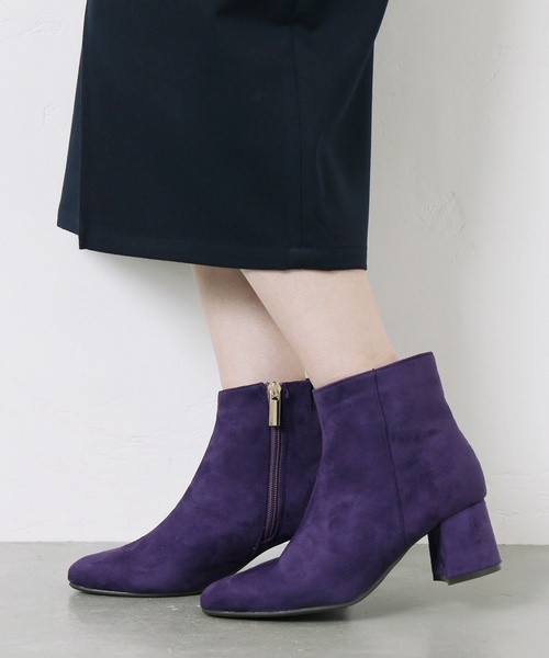LE TALON（ルタロン）の「5.5cmフレアヒールショートブーツ◆（ブーツ・レディース・ブラック/ブラック系その他/パープル/カーキ・S/M/L/LL）」の4枚目の写真