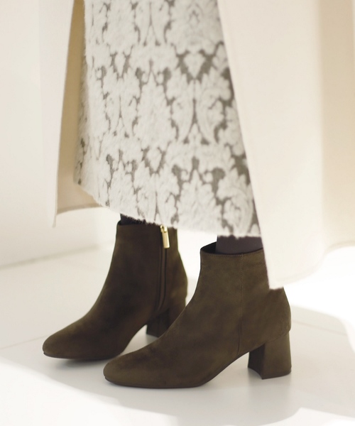 LE TALON（ルタロン）の「5.5cmフレアヒールショートブーツ◆（ブーツ・レディース・ブラック/ブラック系その他/パープル/カーキ・S/M/L/LL）」の3枚目の写真