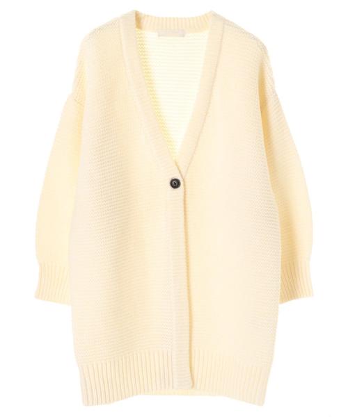 AMERICAN HOLIC（アメリカンホリック）の「・ローゲージVネックロングカーディガン（カーディガン/ボレロ・レディース・ブラック/ダークグリーン/アイボリー/グレー系その他・FREE）」の6枚目の写真