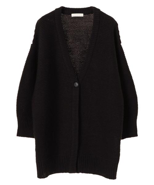 AMERICAN HOLIC（アメリカンホリック）の「・ローゲージVネックロングカーディガン（カーディガン/ボレロ・レディース・ブラック/ダークグリーン/アイボリー/グレー系その他・FREE）」の8枚目の写真