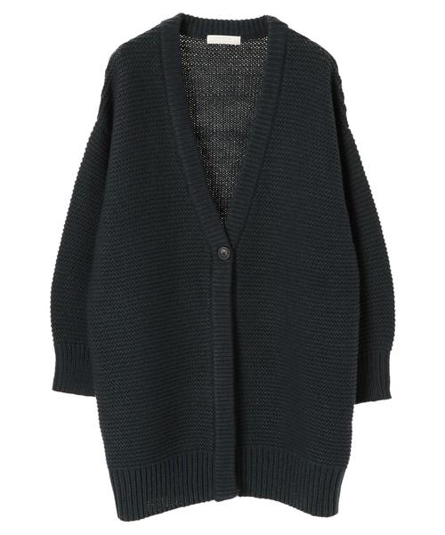 AMERICAN HOLIC（アメリカンホリック）の「・ローゲージVネックロングカーディガン（カーディガン/ボレロ・レディース・ブラック/ダークグリーン/アイボリー/グレー系その他・FREE）」の9枚目の写真