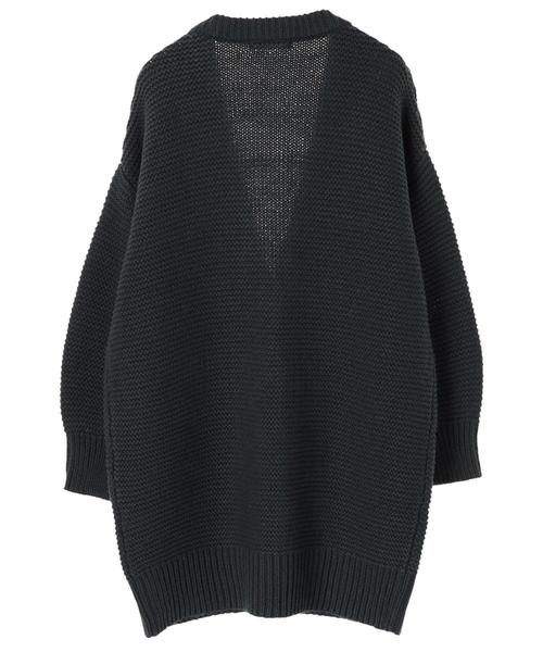 AMERICAN HOLIC（アメリカンホリック）の「・ローゲージVネックロングカーディガン（カーディガン/ボレロ・レディース・ブラック/ダークグリーン/アイボリー/グレー系その他・FREE）」の12枚目の写真