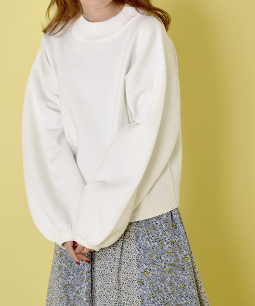 w closet（ダブルクローゼット）の「12Gニジュウスハイネックプルオーバー（ニット/セーター・レディース・ホワイト/ミント/パープル系その他/ライトベージュ・FREE）」の8枚目の写真