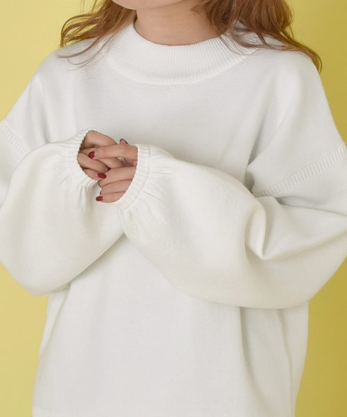 w closet（ダブルクローゼット）の「12Gニジュウスハイネックプルオーバー（ニット/セーター・レディース・ホワイト/ミント/パープル系その他/ライトベージュ・FREE）」の9枚目の写真