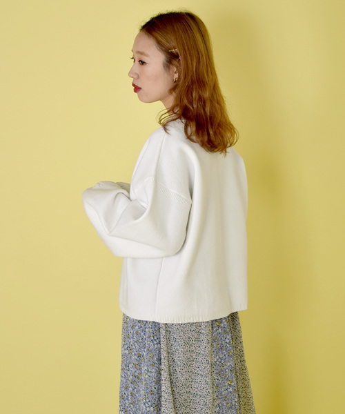 w closet（ダブルクローゼット）の「12Gニジュウスハイネックプルオーバー（ニット/セーター・レディース・ホワイト/ミント/パープル系その他/ライトベージュ・FREE）」の5枚目の写真