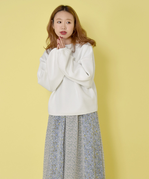 w closet（ダブルクローゼット）の「12Gニジュウスハイネックプルオーバー（ニット/セーター・レディース・ホワイト/ミント/パープル系その他/ライトベージュ・FREE）」の7枚目の写真