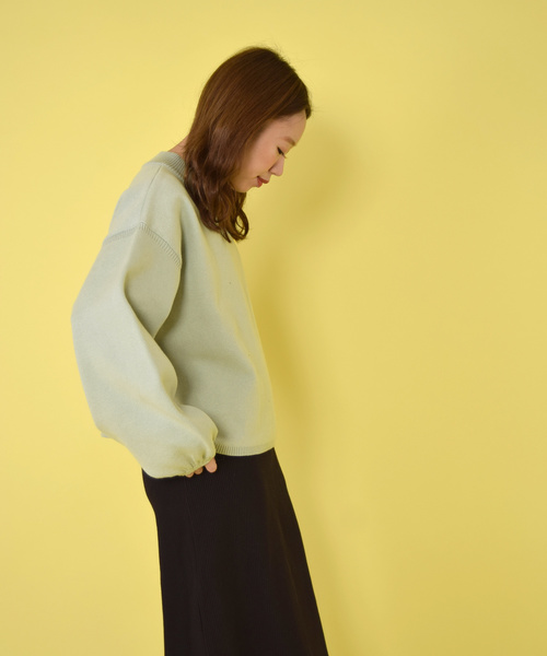 w closet（ダブルクローゼット）の「12Gニジュウスハイネックプルオーバー（ニット/セーター・レディース・ホワイト/ミント/パープル系その他/ライトベージュ・FREE）」の11枚目の写真