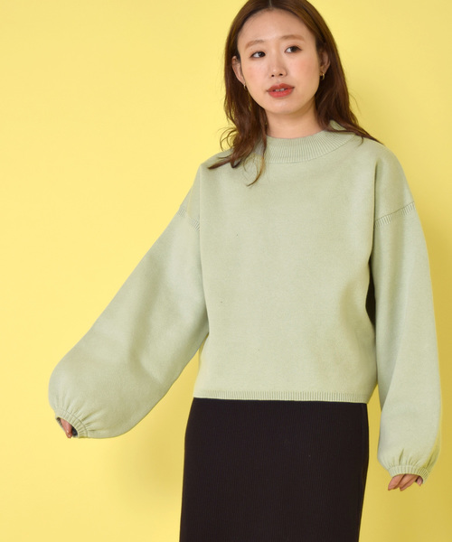 w closet（ダブルクローゼット）の「12Gニジュウスハイネックプルオーバー（ニット/セーター・レディース・ホワイト/ミント/パープル系その他/ライトベージュ・FREE）」の13枚目の写真