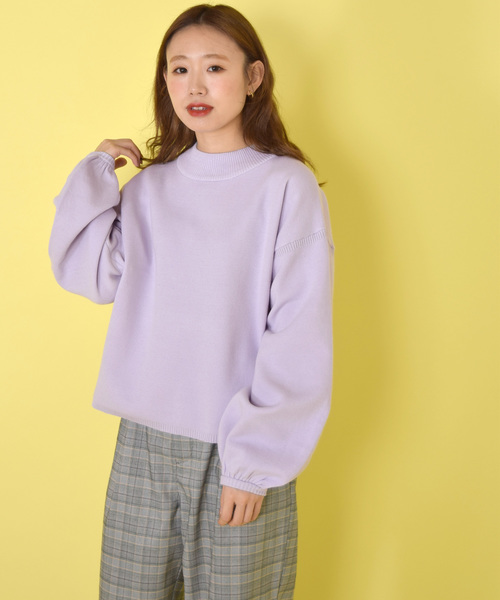 w closet（ダブルクローゼット）の「12Gニジュウスハイネックプルオーバー（ニット/セーター・レディース・ホワイト/ミント/パープル系その他/ライトベージュ・FREE）」の22枚目の写真