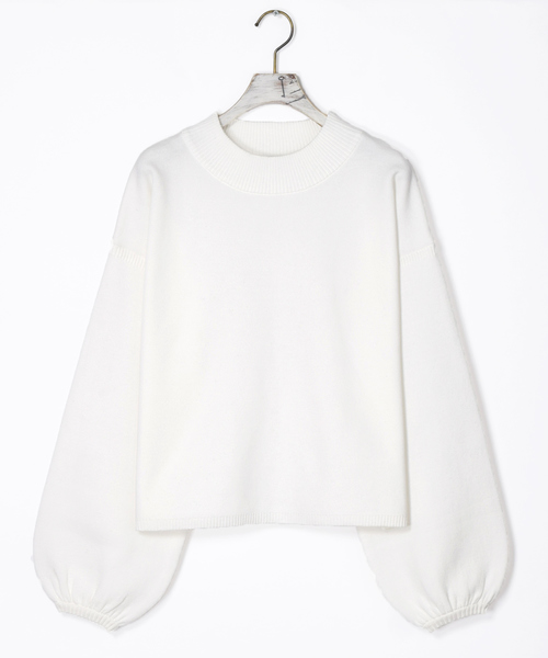 w closet（ダブルクローゼット）の「12Gニジュウスハイネックプルオーバー（ニット/セーター・レディース・ホワイト/ミント/パープル系その他/ライトベージュ・FREE）」の18枚目の写真