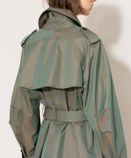 極美品 パブリック トウキョウ ハイクラストレンチ ベルト 撥水 全天候 L PUBLIC TOKYO（パブリックトウキョウ） トレンチコート コート マルチ