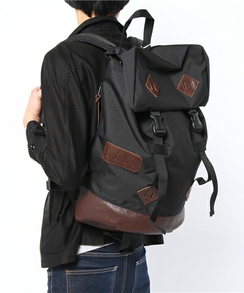 Butler Verner Sails(バトラーヴァーナーセイルス)の「【Butler Verner Sails】 コーデュラナイロンフラップバックパック JA-1199-2(バックパック/リュック・メンズ・ブラック/ブラウン・FREE)」の17枚目の写真