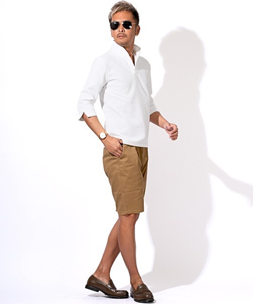 LUXSTYLE(ラグスタイル)の「ツイルカラーショートパンツ(その他パンツ・メンズ・ベージュ/ネイビー/ホワイト/ブラウン/ブラック/オリーブ/グレー/チャコールグレー・M/L/XL)」の13枚目の写真