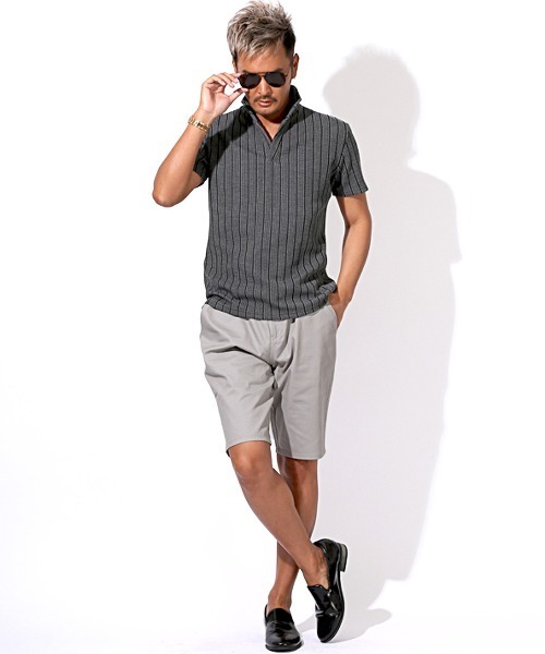 LUXSTYLE(ラグスタイル)の「ツイルカラーショートパンツ(その他パンツ・メンズ・ベージュ/ネイビー/ホワイト/ブラウン/ブラック/オリーブ/グレー/チャコールグレー・M/L/XL)」の16枚目の写真