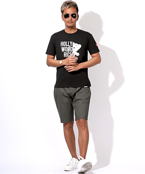LUXSTYLE(ラグスタイル)の「ツイルカラーショートパンツ(その他パンツ・メンズ・ベージュ/ネイビー/ホワイト/ブラウン/ブラック/オリーブ/グレー/チャコールグレー・M/L/XL)」の17枚目の写真