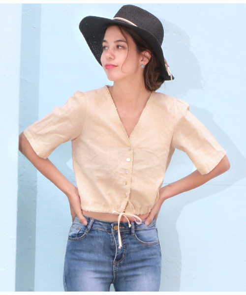 セール シェルボタンコットンデザイントップス Tシャツ カットソー Anap Mimpi アナップミンピ のファッション通販 Zozotown