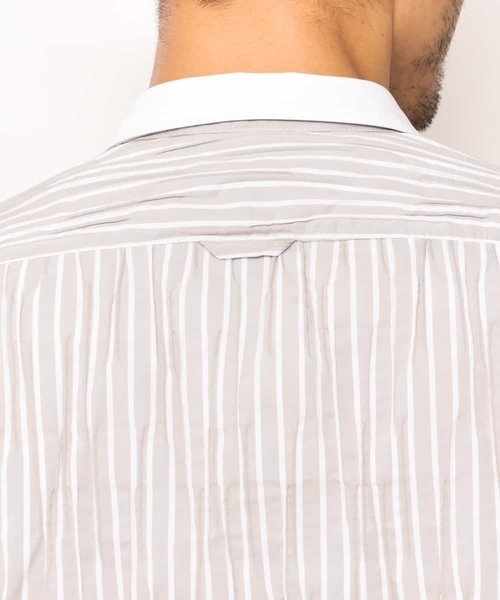 MICHEL KLEIN HOMME   （ミッシェルクランオム）の「シャツ（タックドビーストレッチ）（シャツ/ブラウス・メンズ・ライトグレー/ネイビー・46/48）」の18枚目の写真